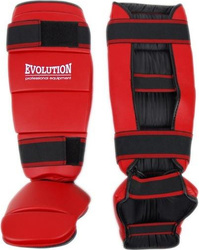 Ochraniacze na goleń i stopę Evolution czerwone OP-220