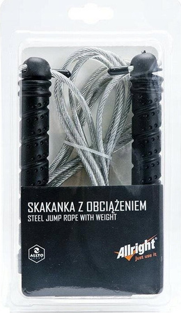 Skakanka z linką stalową Allright 280 cm
