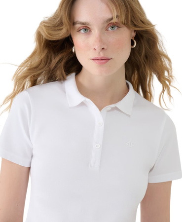 Koszulka damska polo 4F F365 biała 4FWMM00TPTSF365 10S