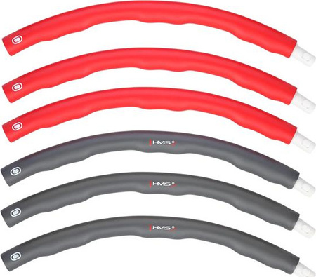 Hula-Hop z masażem HMS HHP002 1.2 kg czerwono-szary 100 cm
