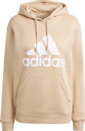 Bluza damska adidas Essentials Big Logo Regular Fleece Hoodie beżowa IR9330