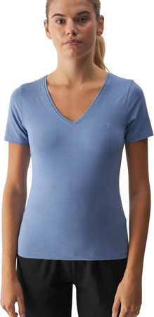 Koszulka damska 4F F1649 denim 4FWAW24TTSHF1649 32S