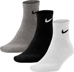 Skarpety Nike Everyday Cushioned Ankle 3 pary białe, czarne, szare SX7667 964