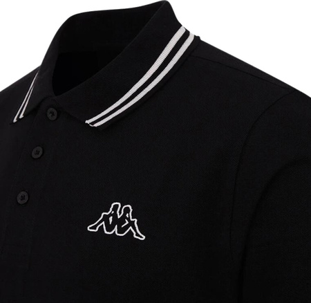 Koszulka męska polo Kappa Aleot czarna 709361 19-4006