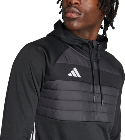 Bluza męska adidas Tiro 25 Essentials Winterized Trainig czarno-szara JN9466