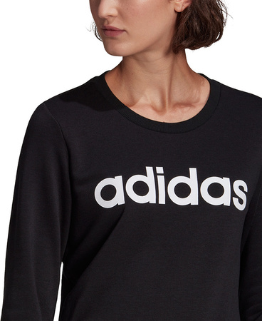 Bluza damska adidas Essentials Linear Sweatshirt czarna GL0718