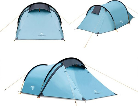 Namiot kempingowy turystyczny north peak Nils camp NC6003 2 osobowy niebieski 270x180x110cm