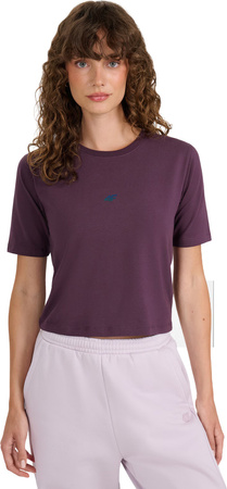 Koszulka damska 4F F2971 ciemny fiolet 4FWAW25TTSHF2971 50S