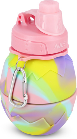 Bidon turysytyczny silikonowy składany Nils NC4102 różowy 700 ml