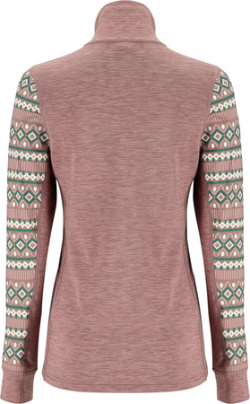 Damska bluza termoaktywna Kari Traa Lune H/Z taupe rozmiar M