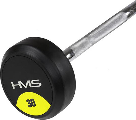 Sztanga/gryf stały łamany gumowany HMS GSL-30 30 kg