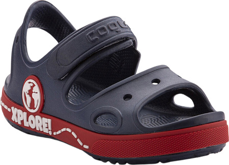 Sandały dla dzieci Coqui Yogi granatowo-czerwone 8861-407-2109A