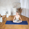 Mata do ćwiczeń jogi yogi fitness TPE HMS YM10 niebieska 182x61x0.8 cm