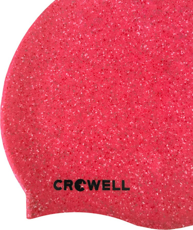 Czepek pływacki silikonowy Crowell Recycling Pearl różowy kol.3