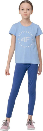 Legginsy dla dziewczynki 4F niebieskie HJL22 JLEG001 33S