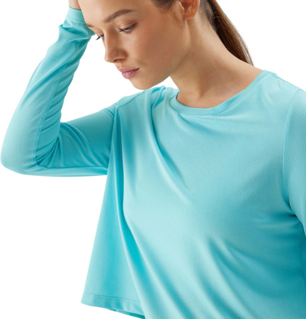 Koszulka damska longsleeve 4F F218 niebieska 4FWSS24TFLOF218 33S