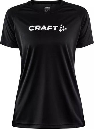 Damska koszulka Craft CORE UNIFY LOGO TEE W czarny rozmiar M