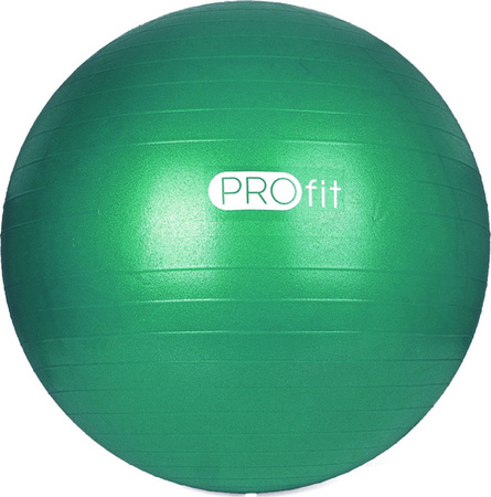Piłka gimnastyczna Profit 65 cm zielona z pompką DK 2102
