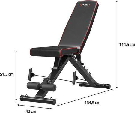 Regulowana ławka do ćwiczeń z linkami HMS L1217