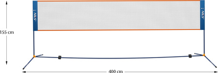 Siatka do badmintona 400 cm pokrowiec Nils NN400