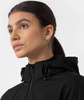 Kurtka przejściowa softshell z kapturem damska 4F głęboka czerń H4Z22 SFD001 20S