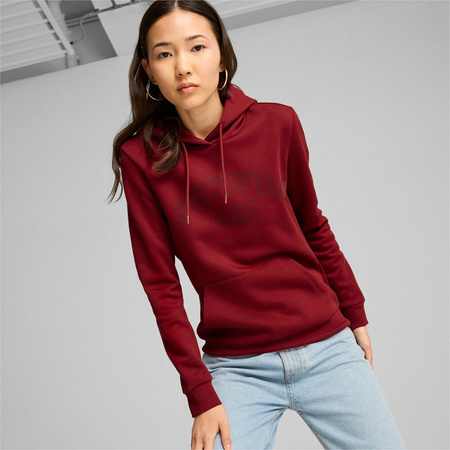 Bluza damska Puma Ess Logo LAB Hoodie FL bordowa 682987 13