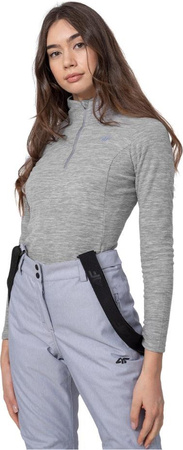Bluza damska polarowa 4F chłodny jasny szary melanż H4Z22 BIDP010 27M