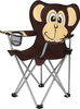 Krzesło turystyczne kempingowe plażowe Nils nc3029 monkey