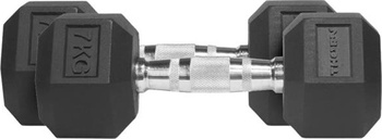 Hantle Thorn Fit Hex Rubber Dumbbell 7,0 kg x 2 szt.