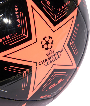 Piłka nożna adidas UCL Club czarno-pomarańczowa IX4064