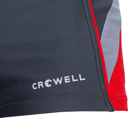 Spodenki kąpielowe dla chłopca Crowell Frankie szaro-czerwone kol.2