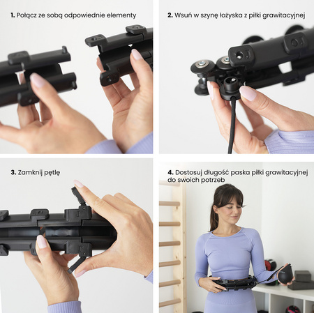 Hula hop z wypustkami i obciążnikiem HMS hhw01 czarne