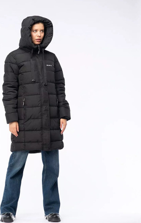 Damski płaszcz pikowany zimowy z kapturem Iguana Manka W rozmiar XL