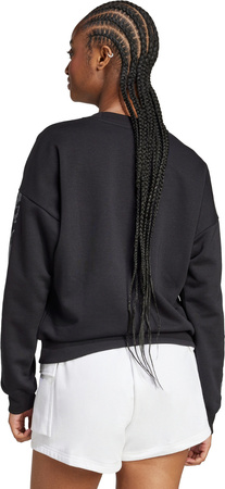 Bluza damska adidas Animal Print 3-Stripes French Terry Sweatshirt czarna JM1835