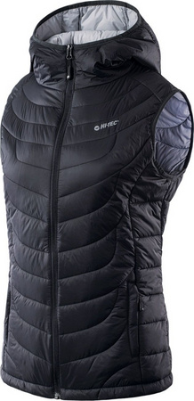 Damska kamizelka z kapturem pikowana Hi-tec Lady Nevi czarna rozmiar M