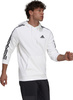 Bluza męska adidas Essentials Fleece 3-Stripes Hoodie biała GU2522