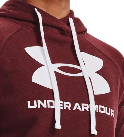 Bluza damska Under Armour Rival Fleece Logo Hoodie bordowa 1356318 690