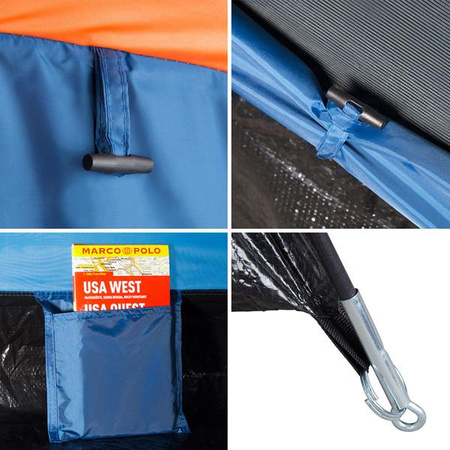 Namiot turystyczny kempingowy Nils Camp Hiker NC6010 2 osobowy niebieski 275x150x105cm