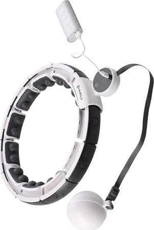 Hula hop white z magnesami i obciążnikiem licznik HMS hhm16