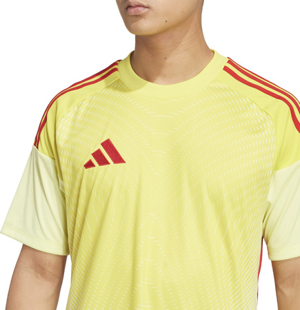Koszulka bramkarska męska adidas Tiro 25 Competition Short Sleeve limonkowo-czerwona JN2016