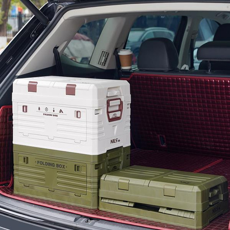 Składana skrzynia kempingowa turystyczna z pokrywą 50l Nils camp NCB4003