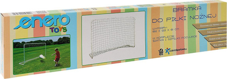 Bramka do piłki nożnej Enero z siatką 182x122x61cm biała