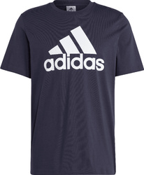 Koszulka męska adidas Essentials Single Jersey 3-Stripes Tee granatowa IC9348
