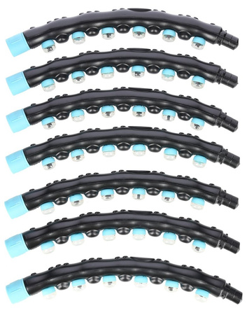 Hula hop masujący z magnesami HMS HHP006 czarno-niebieski 98 cm