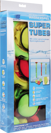 Zestaw pierścieni do zabawy w wodzie 3 tuby 3 piłeczki Sunflex Supertubes 74655