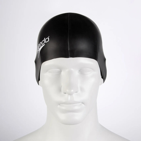 Czepek pływacki silikonowy Speedo Flat Silicone Cap Au czarny
