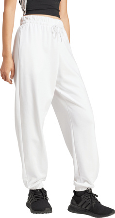 Spodnie damskie adidas Essentials Small Logo French Terry Cuffed białe JD9923