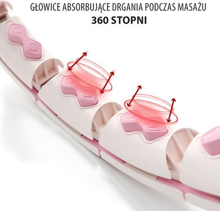 Hula hop z wypustkami i obciążnikiem licznik HMS hhw06 pink