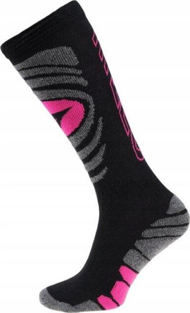 Skarpety narciarskie Hi-Tec Galache dzięciece czarno-różowe 36-38