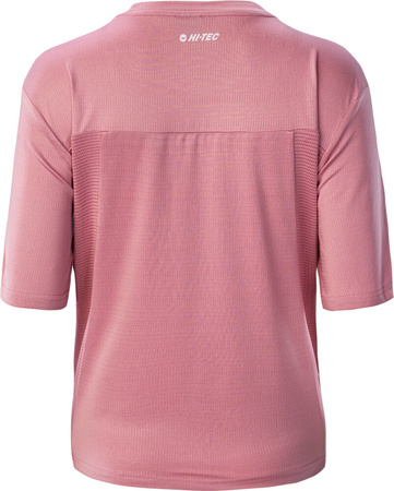 Damska koszulka z krótkim rękawem Hi-tec Lady Elsu różowa rozmiar XL